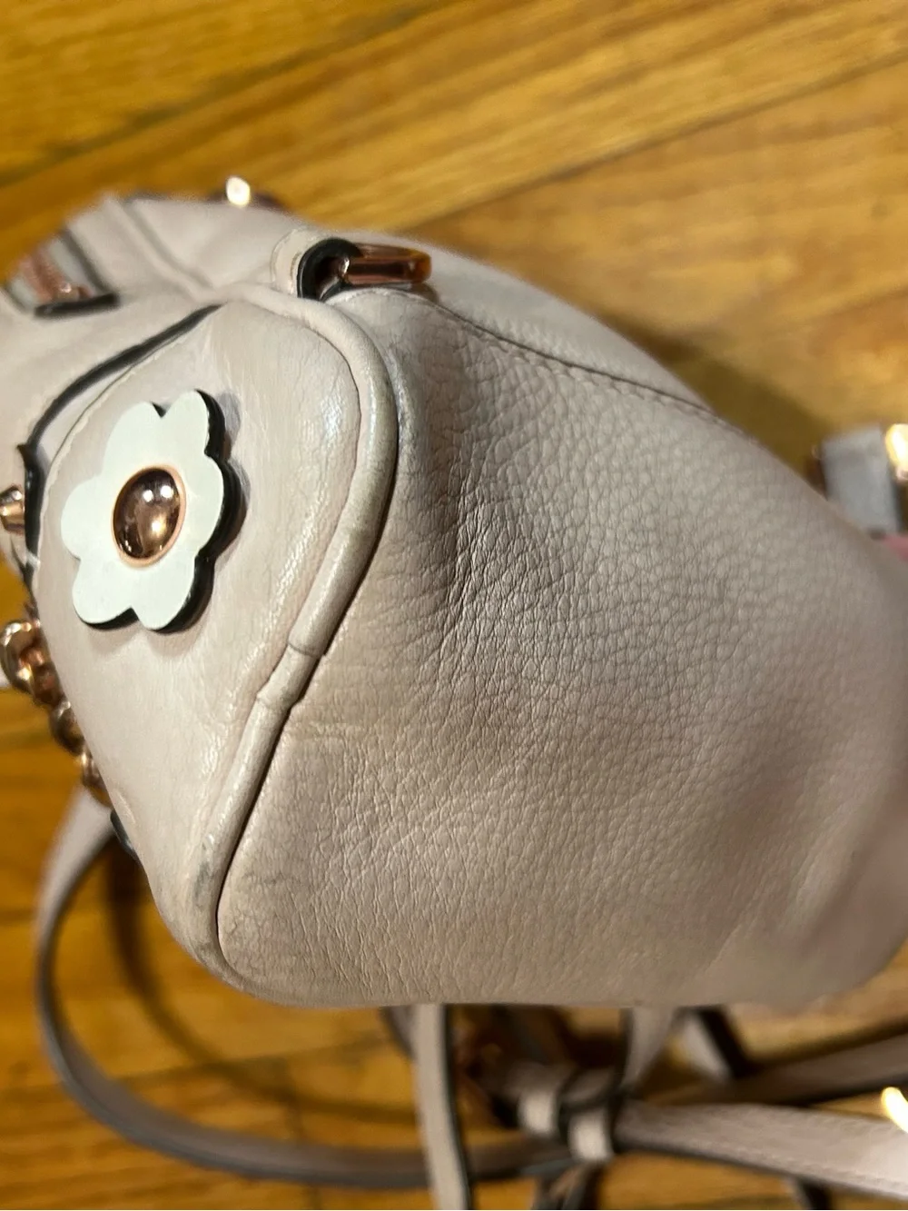 Michael Kors Light Pink Floral Mini Backpack Purse with Detachable Straps